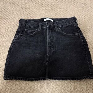 OAK + FORT Black Denim Skirt